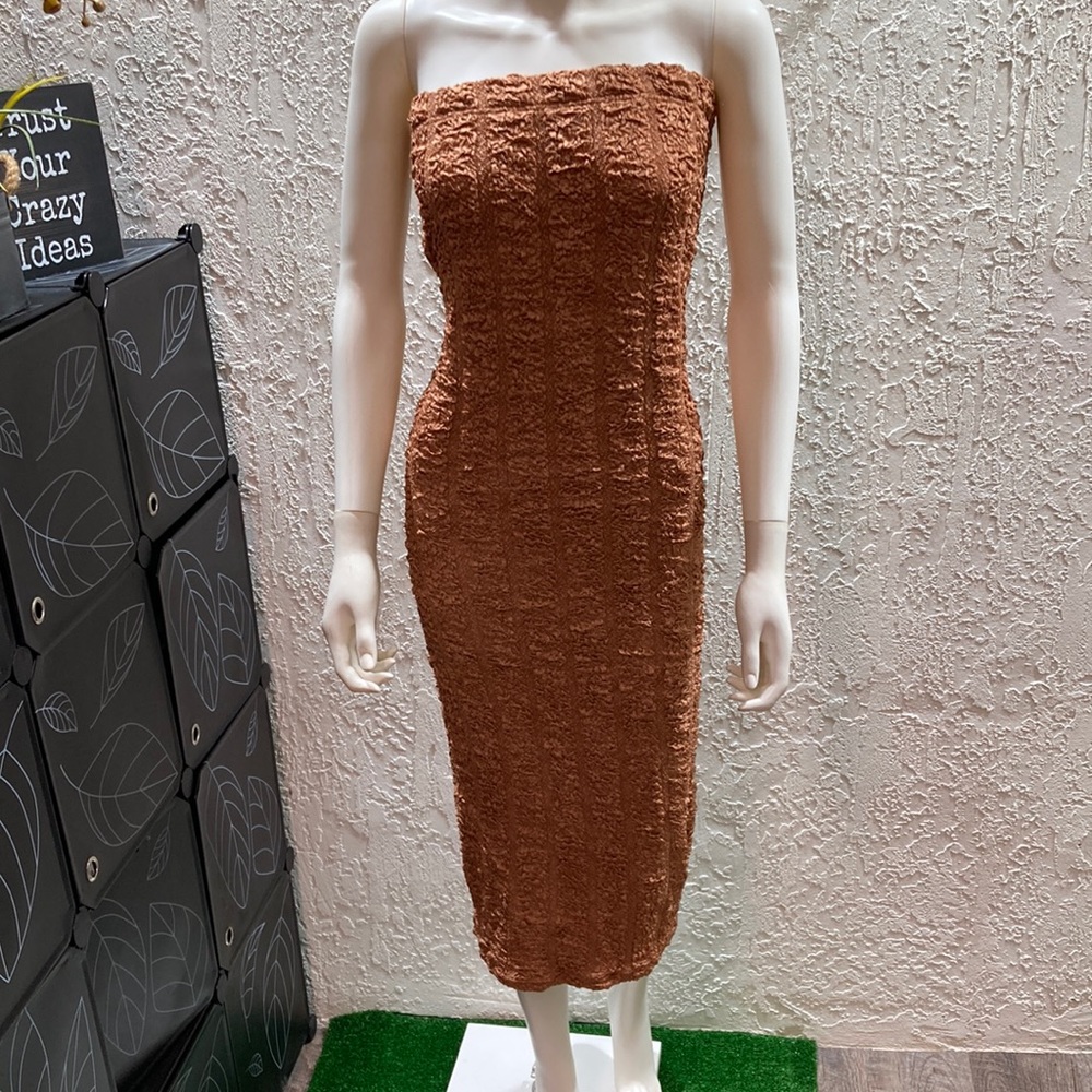 New Bronze Strapless One size Dress